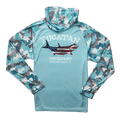 Fishing Hoodie - Aqua Camo - Dri-Fit - SPF50 - Long Sleeve