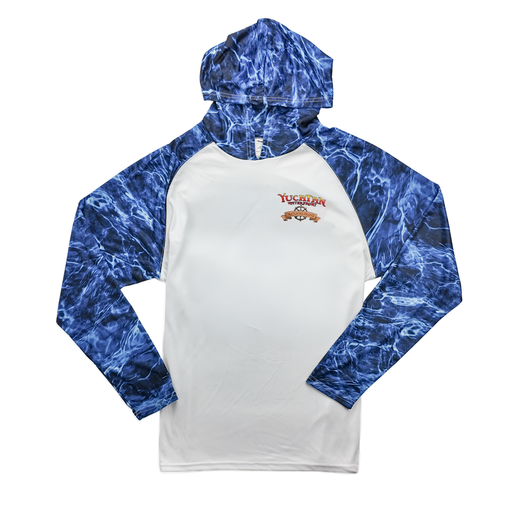 Fishing Hoodie - Blue Water - Dri-Fit - SPF50 - Long Sleeve