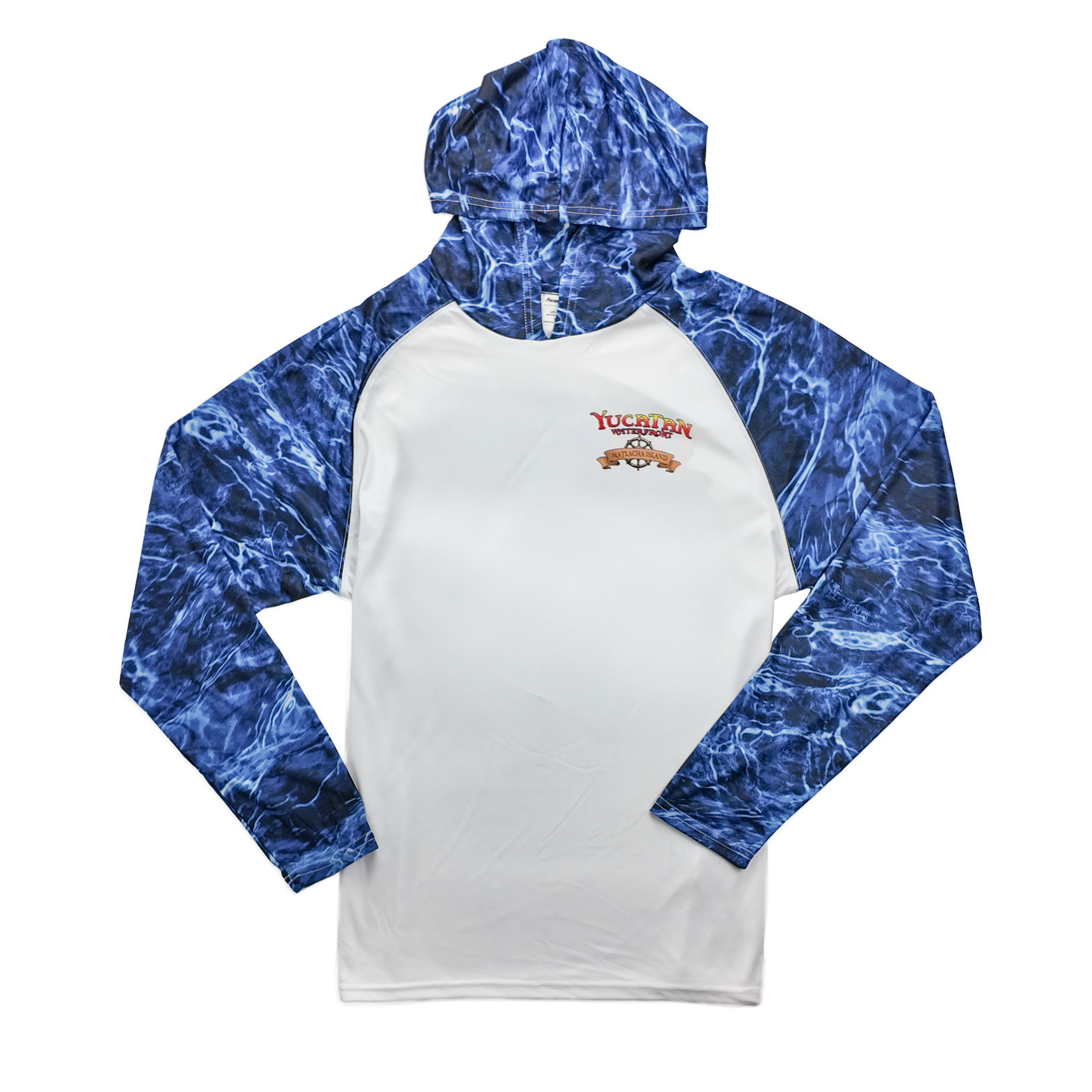 Fishing Hoodie - Blue Water - Dri-Fit - SPF50 - Long Sleeve